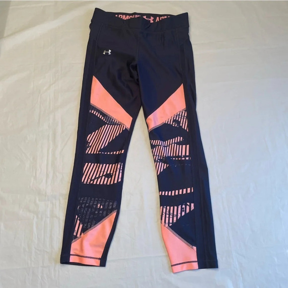 🩰 Blue & Pink Under Armour Women’s Leggings - Size Medium 🦋🌟 - Picture 4 of 9